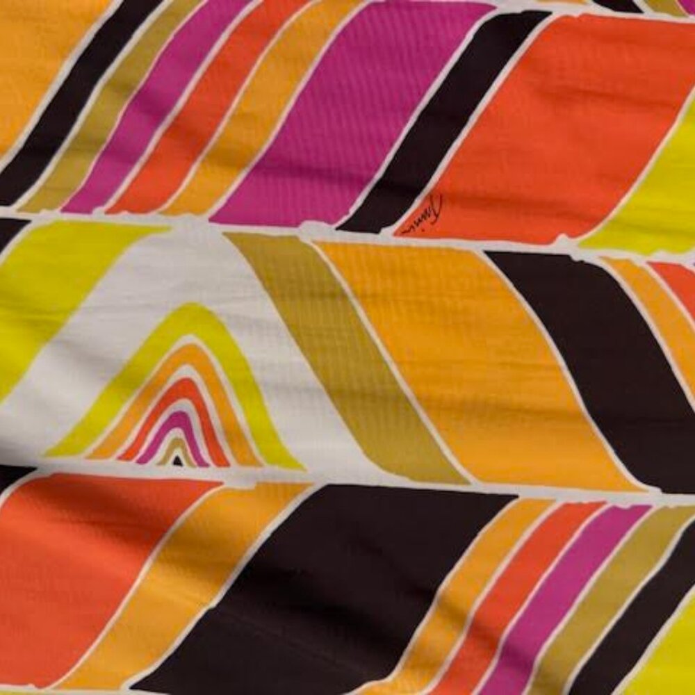 Trina Turk maxi dress, large, orange-yellow-pink-brown - Picture 3 of 4